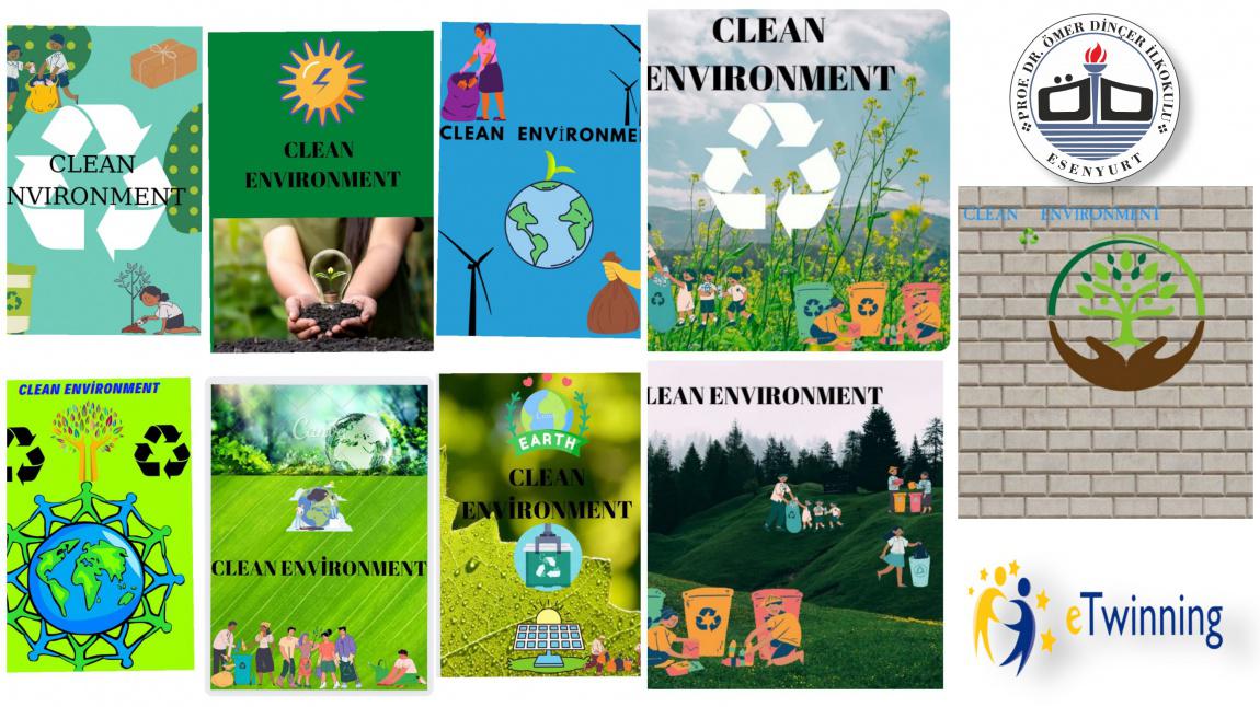 Clean Environment Adlı e-twinning Projemizin Afiş Tasarımı Etkinliği Yapıldı