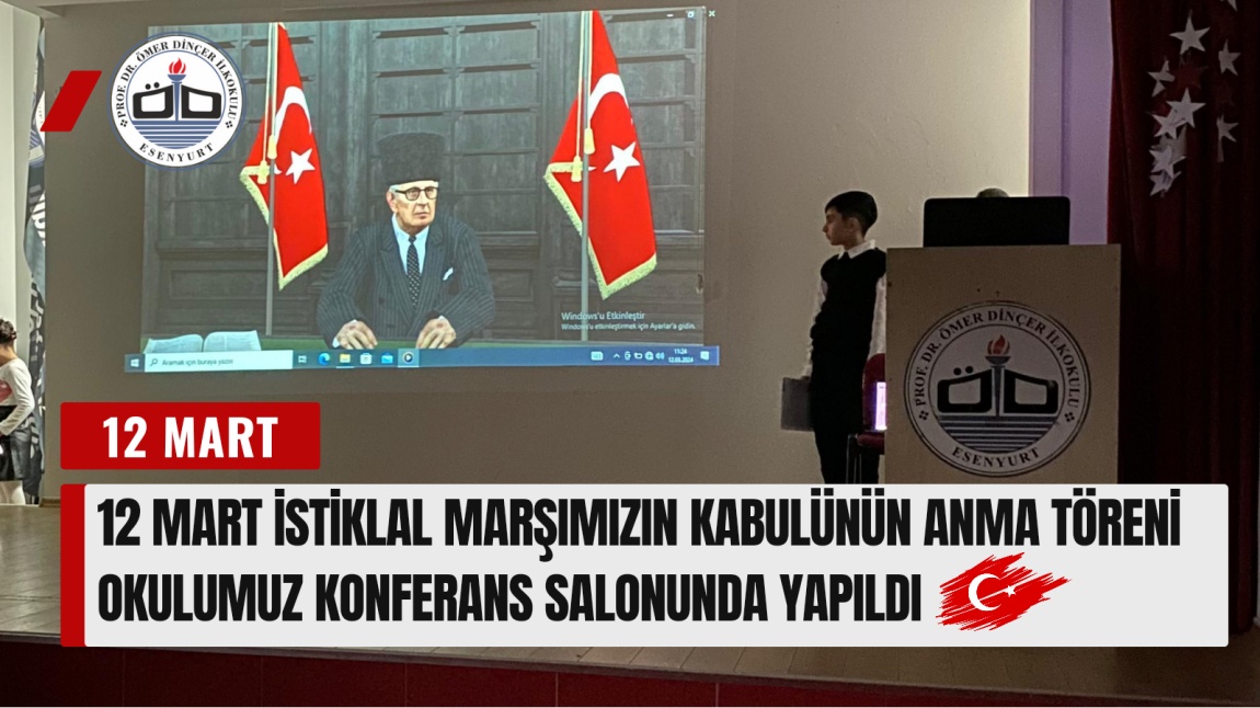 12 Mart İstiklal Marşı'nın Kabulü ve Mehmet Akif Ersoy'u Anma Günü Kutlu Olsun 