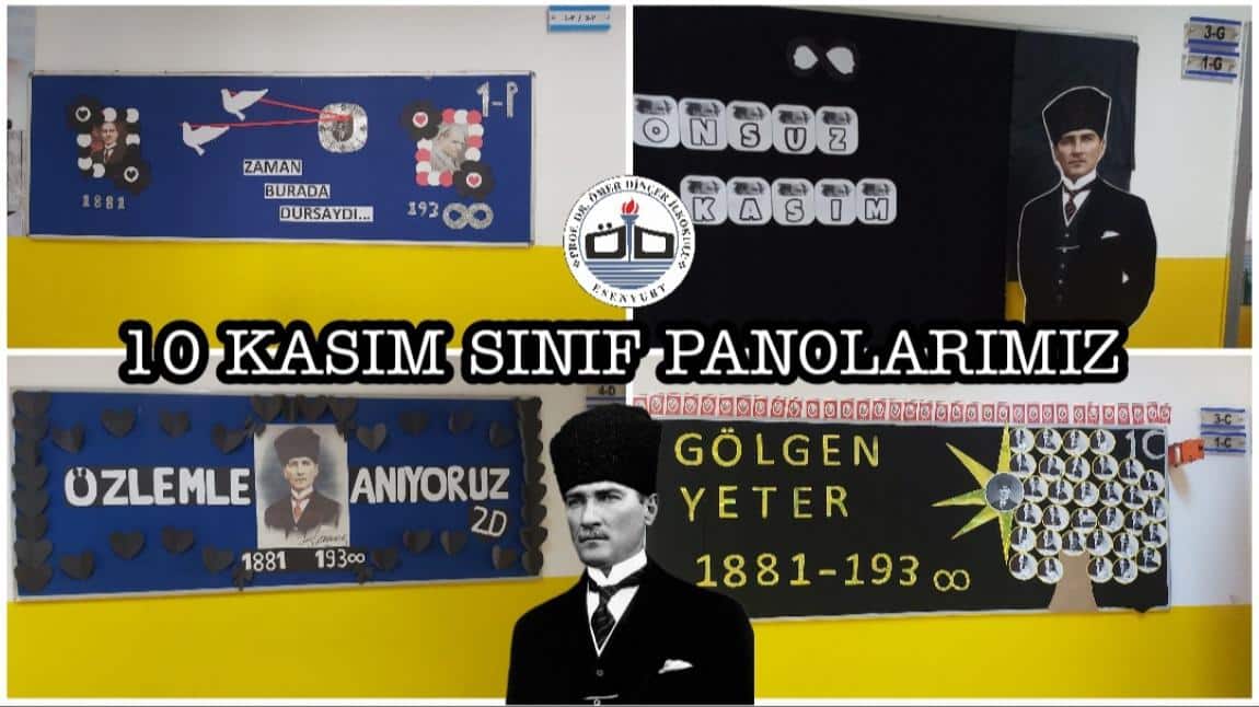 10 Kasım Atatürk'ü Anma Etkinlikleri Kapsamında Sınıf Panolarımız